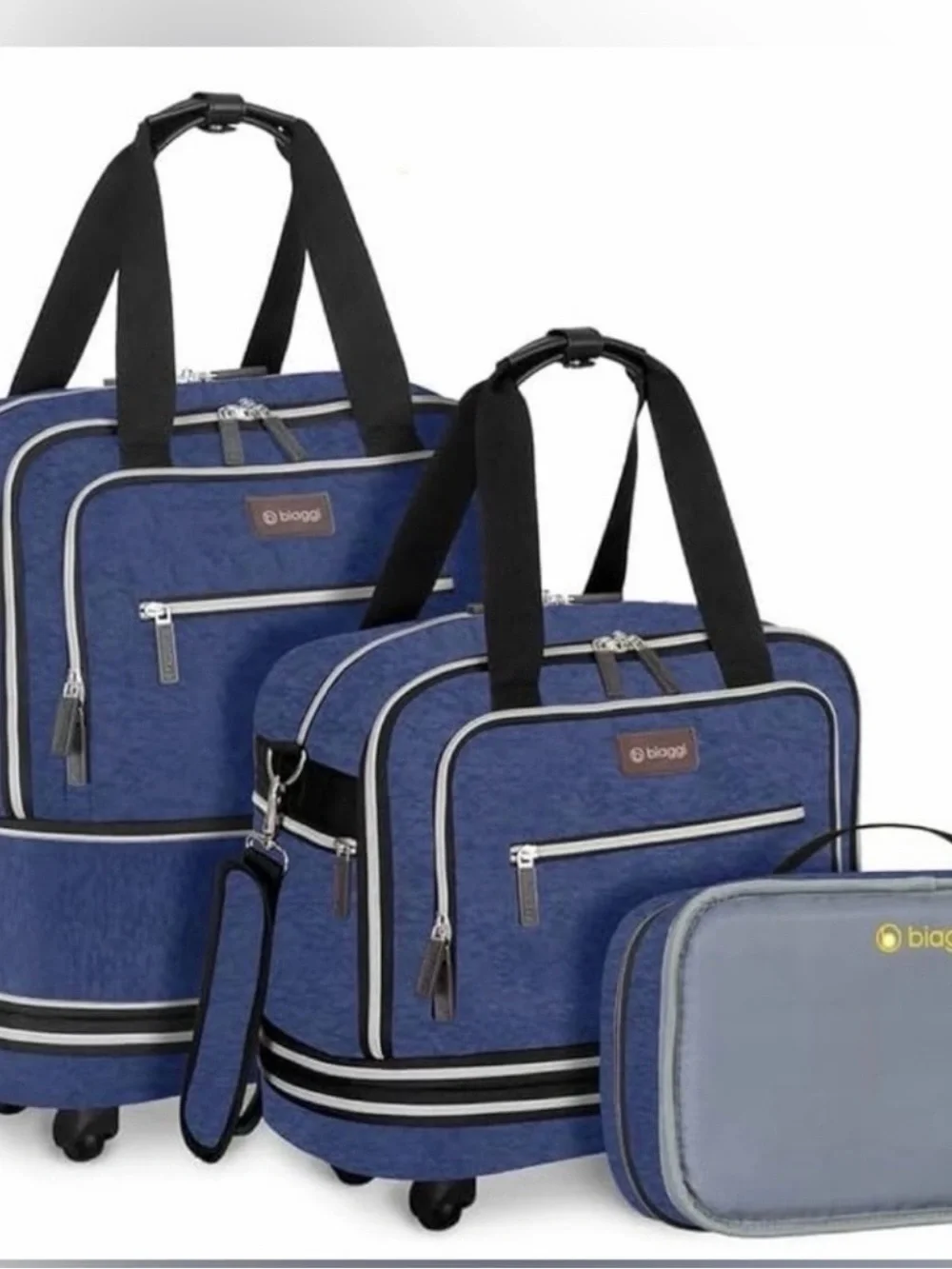 Blaggi Navy Travel Duffel Bag with Removable Strap